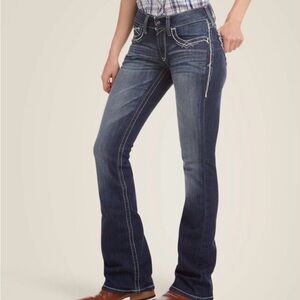 Ariat Dark Blue Bootcut Jeans with Embroidered Back Pockets